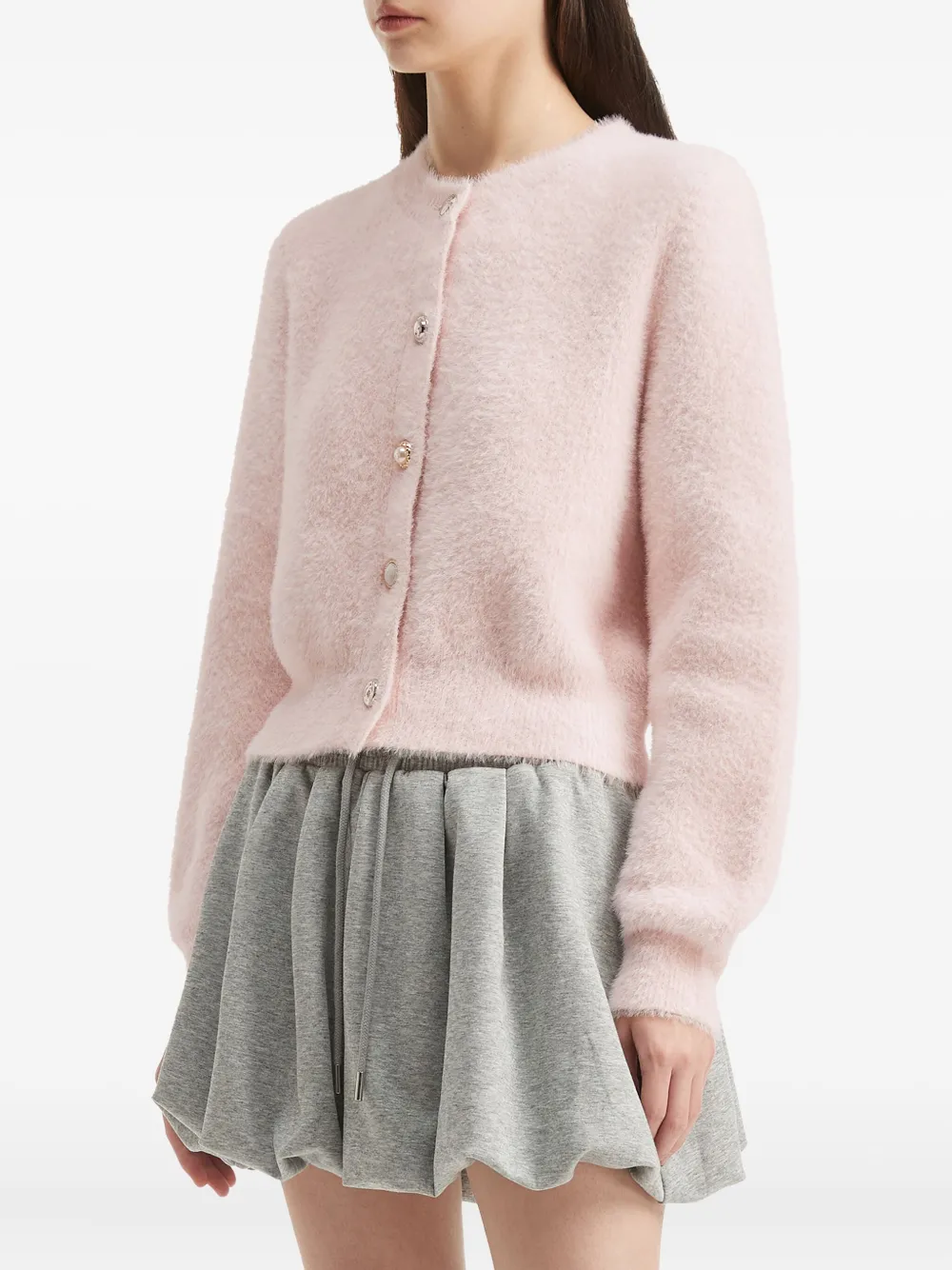 B+ab Embellished-button Cardigan In Pink