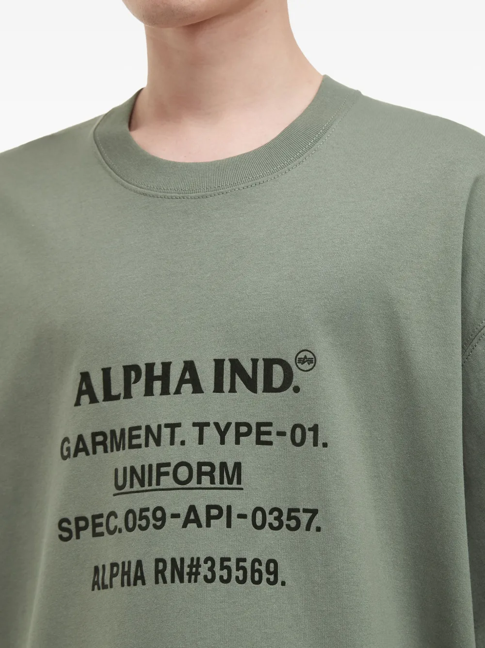 Alpha Industries Graphic-print T-shirt In Green