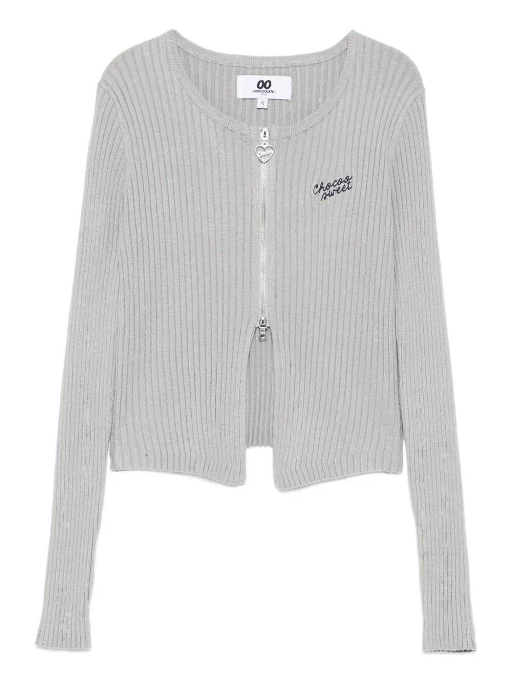 CHOCOOLATE logo-embroidered blouse | Grey | Image 1
