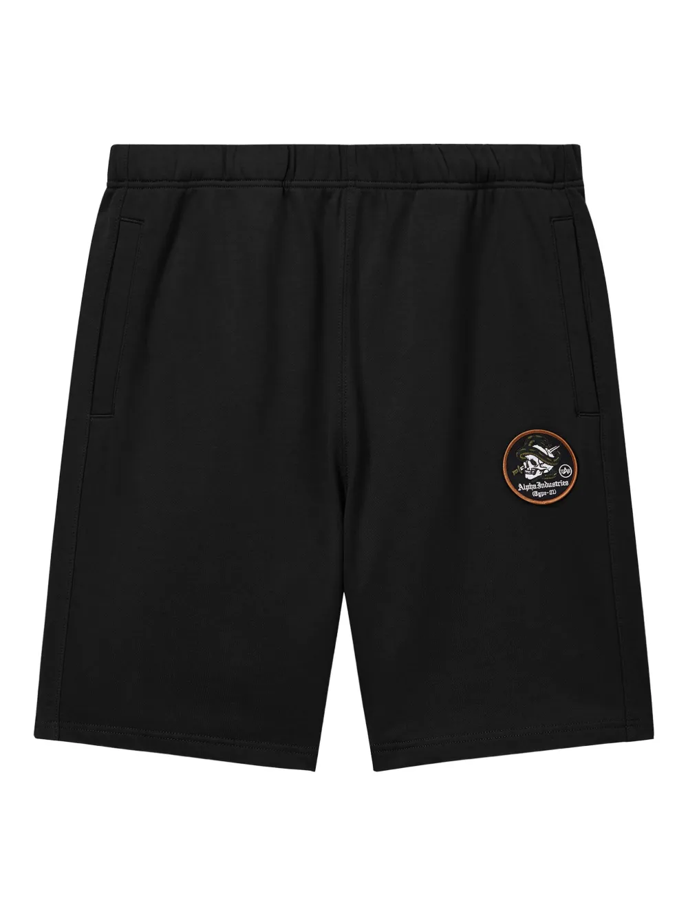 Alpha Industries patch-logo cotton shorts | Black | Image 1