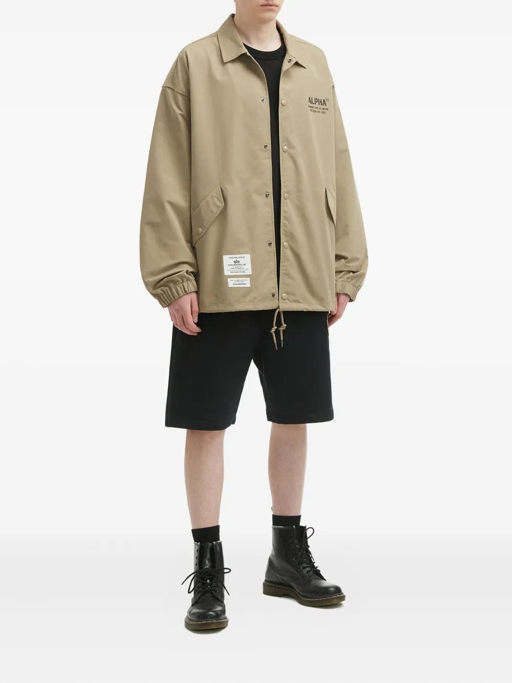 Alpha Industries patch-logo cotton shorts | Track & Running Shorts | Image 2
