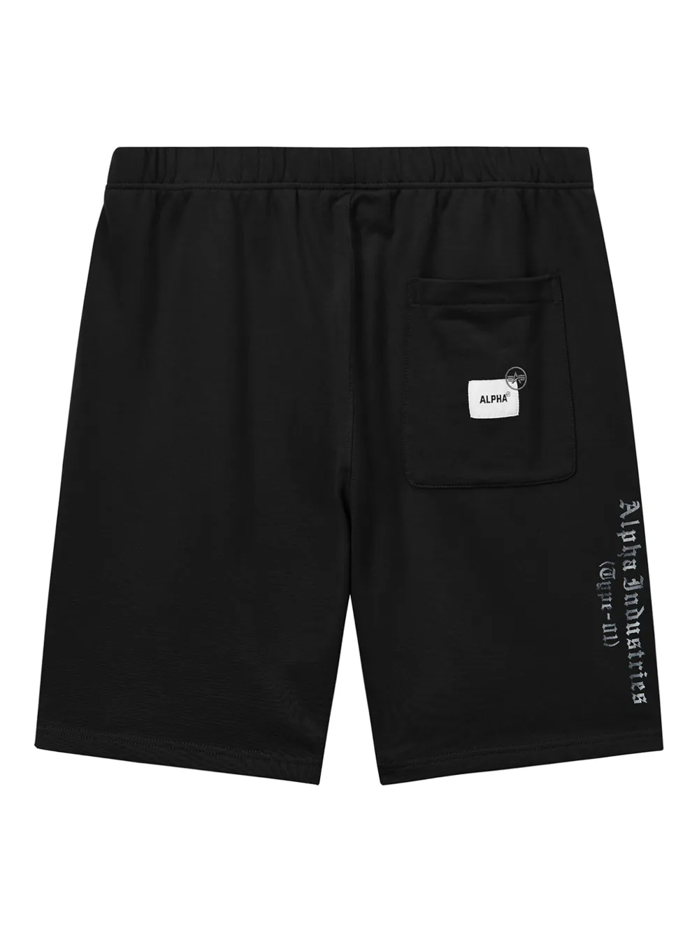 Alpha Industries Katoenen shorts met logo-patch Zwart