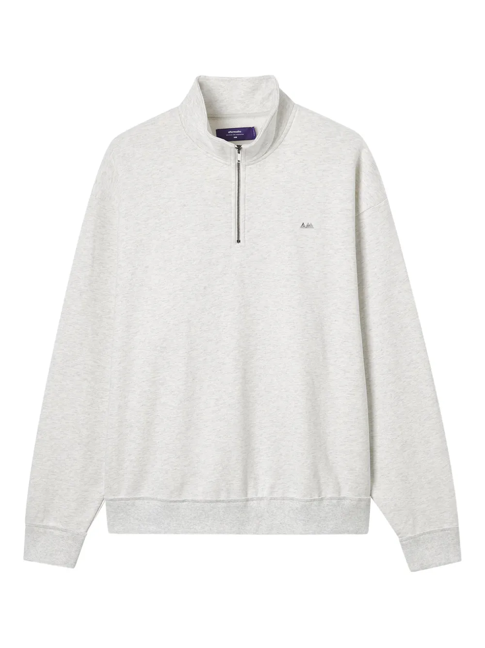 aftermaths half-zip cotton sweatshirt | Grey | Image 1