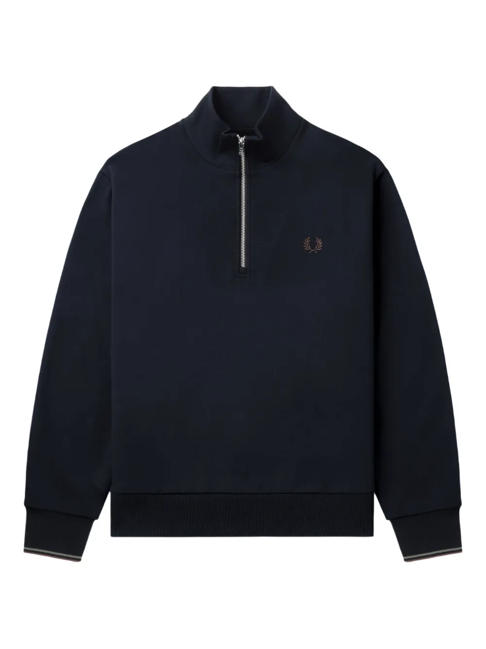 Fred Perry Half-zip Cotton Sweatshirt In Multi
