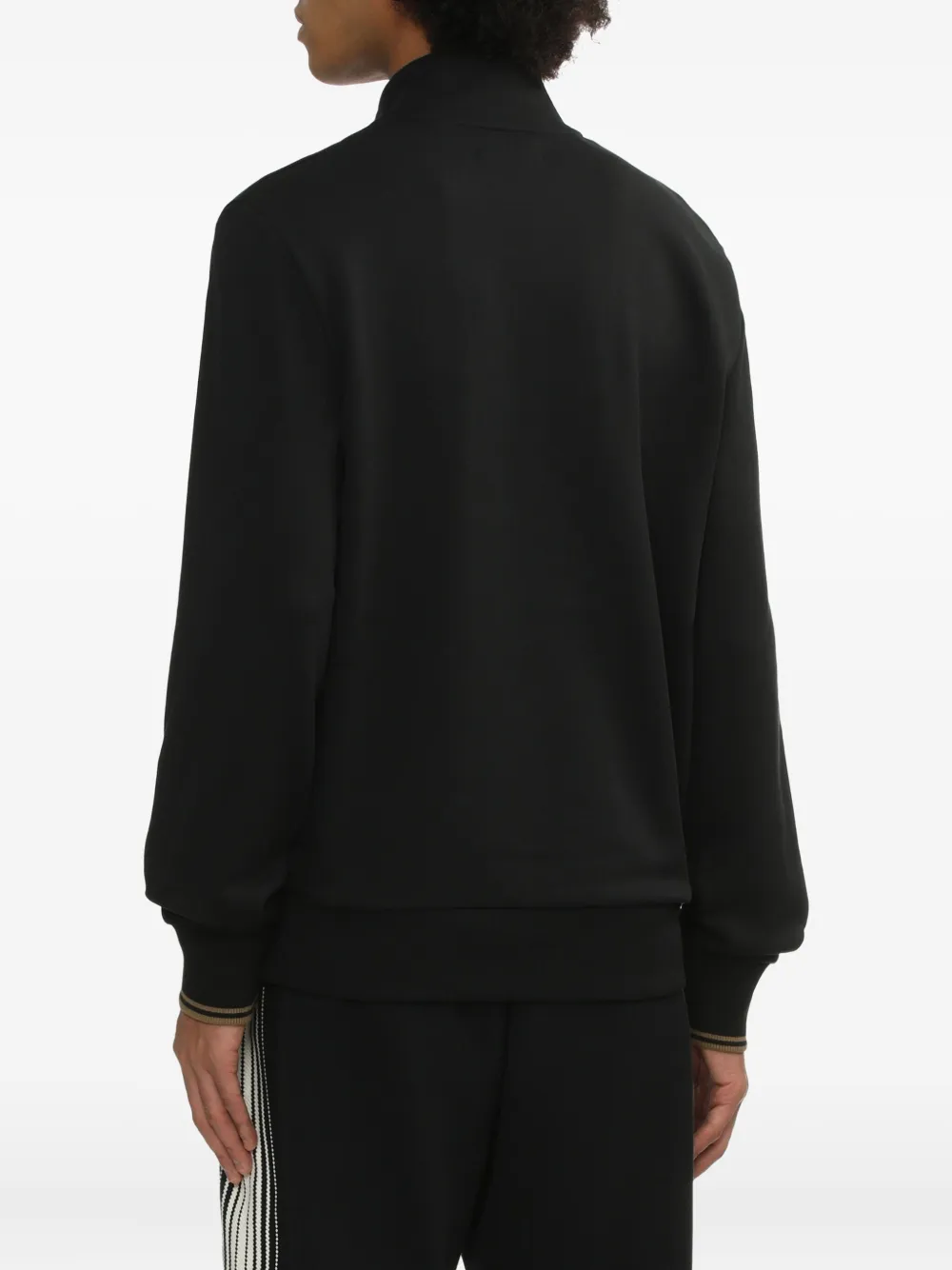 Fred Perry Katoenen sweater met halve rits Zwart