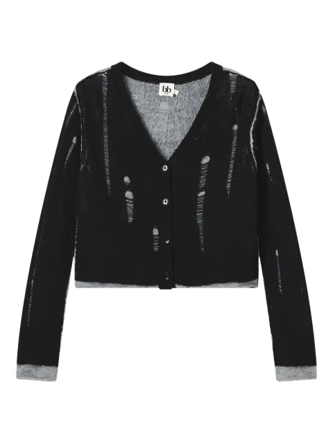 b+ab distressed button cardigan
