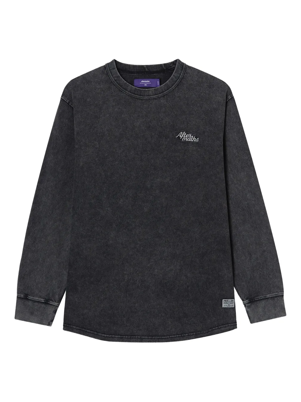 aftermaths embroidered long-sleeve T-shirt | Black | Image 1
