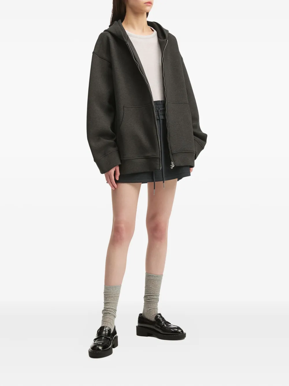 B+ab Mini-rok met elastische taille - Grijs