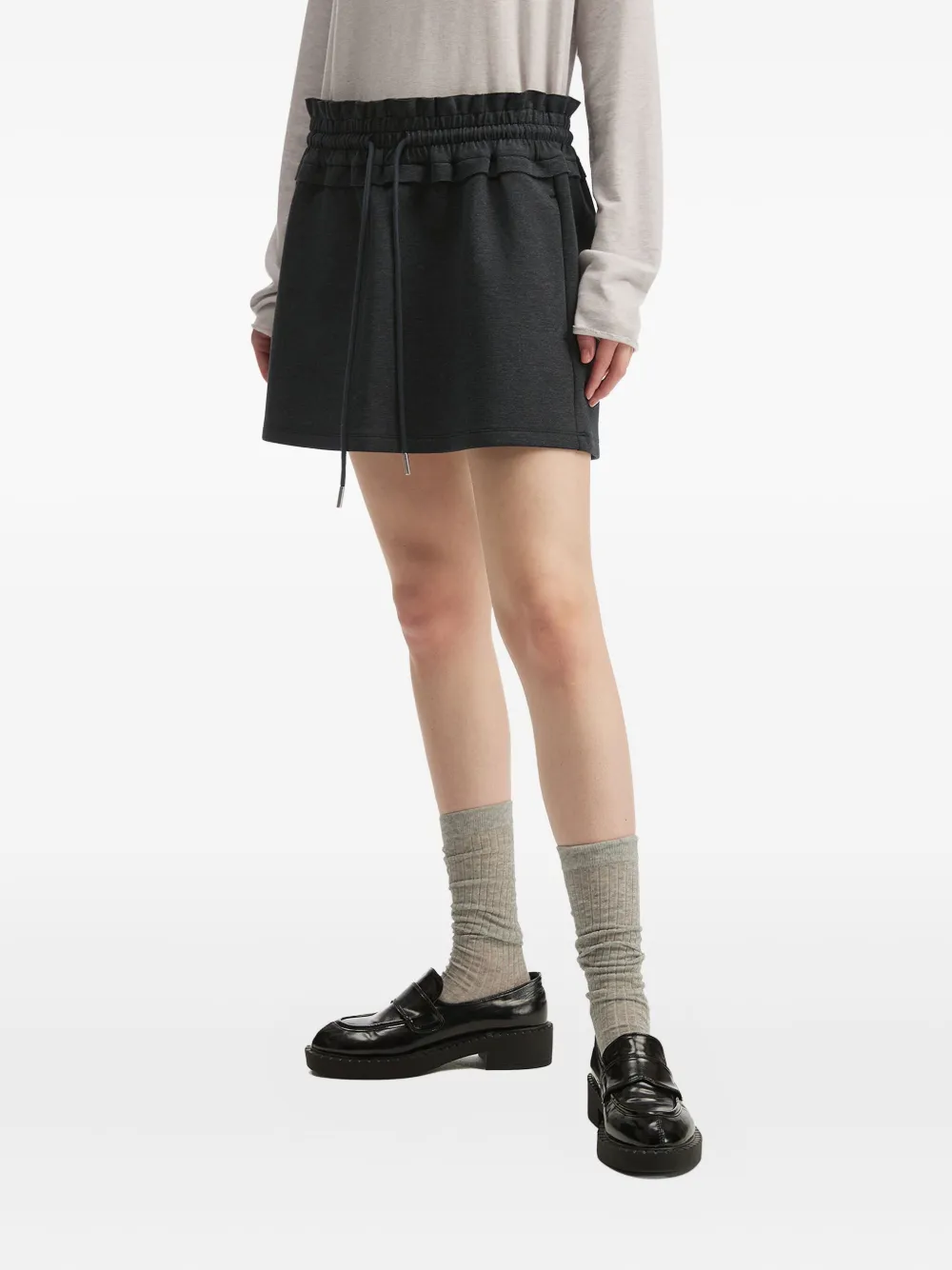 B+ab Elastic-waist Mini Skirt In Black