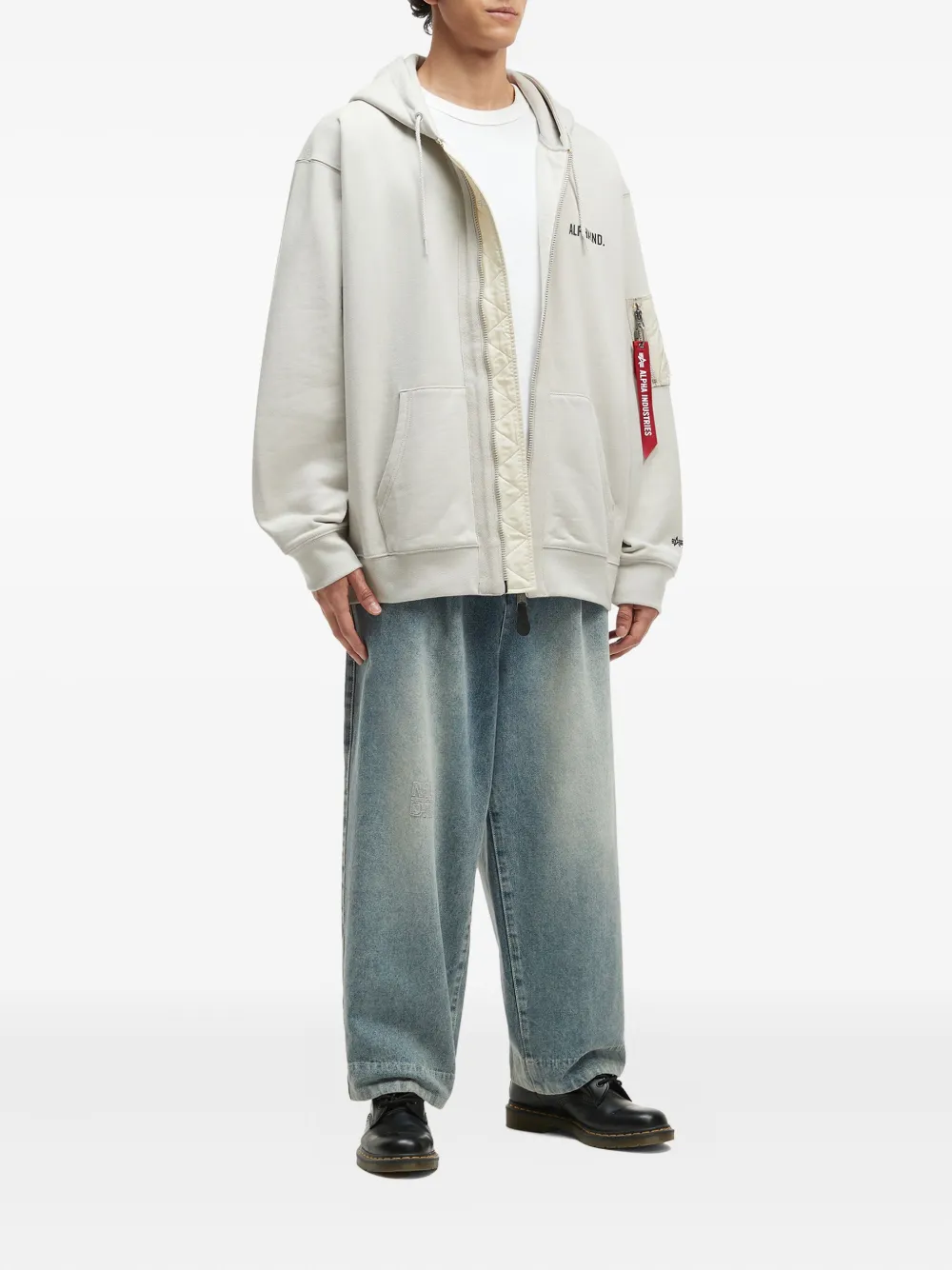 Alpha Industries zip-up pocket-detail hooded jacket | Hooded Jackets | Image 2
