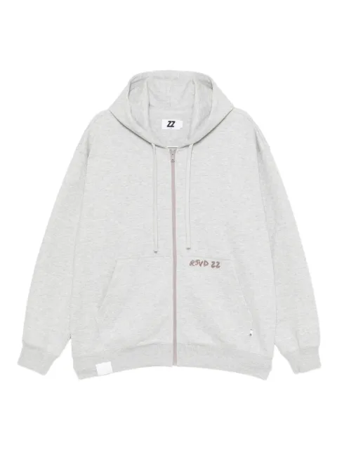 izzue graphic-embroidered hoodie