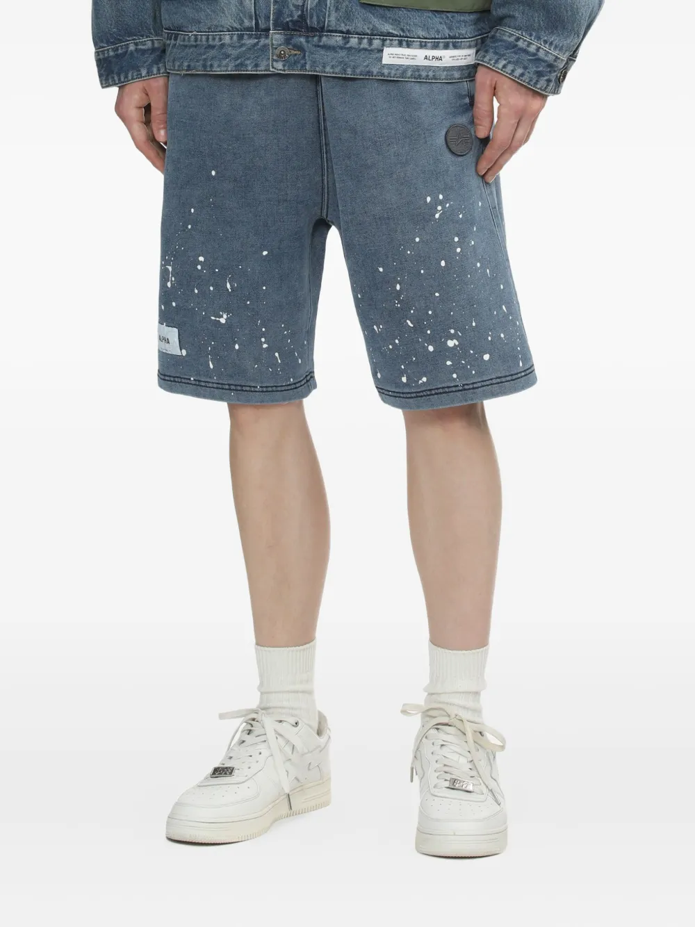 Alpha Industries Denim shorts Blauw