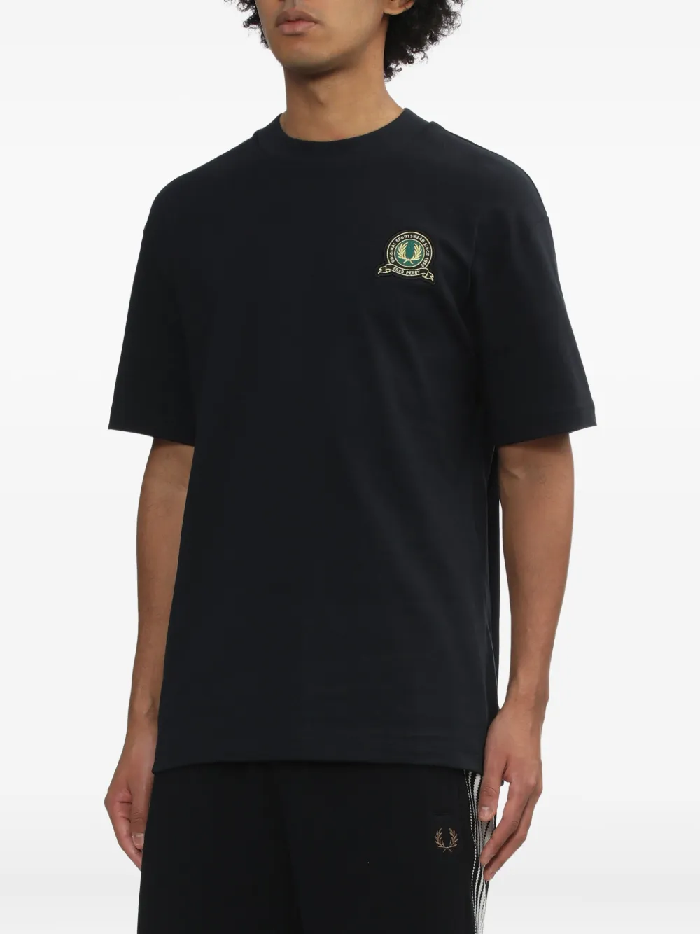 Fred Perry T-shirt met logopatch Blauw