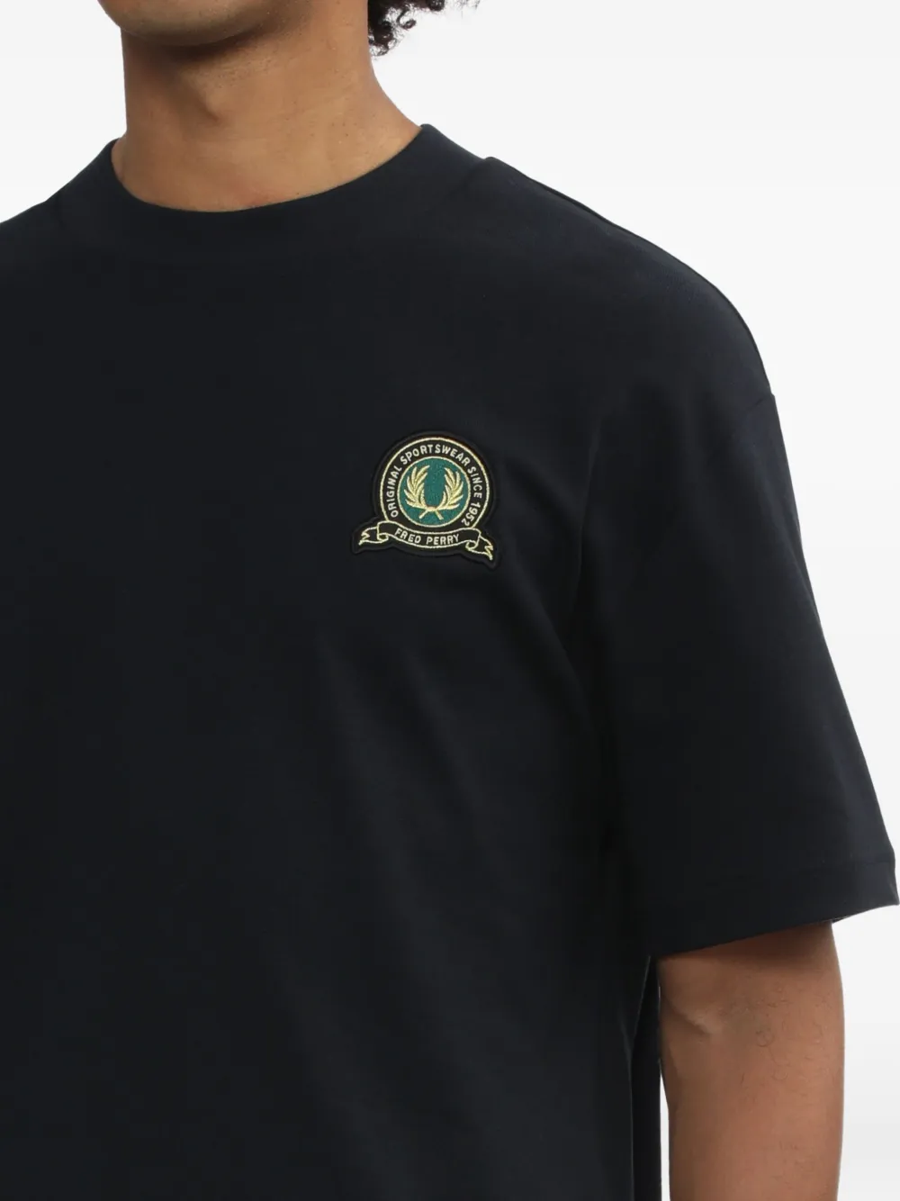 Fred Perry T-shirt met logopatch Blauw