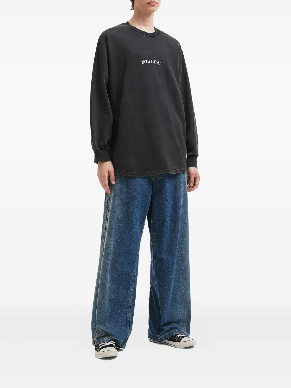 aftermaths embroidered long-sleeve sweater | Sweatshirts | Image 2