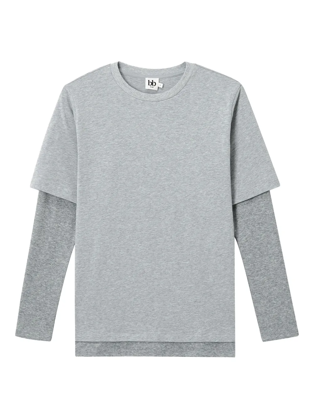b+ab レイヤード Tシャツ - グレー b+ab レイヤード Tシャツ - グレー
