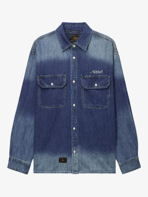 Alpha Industries ombre-effect denim shirt