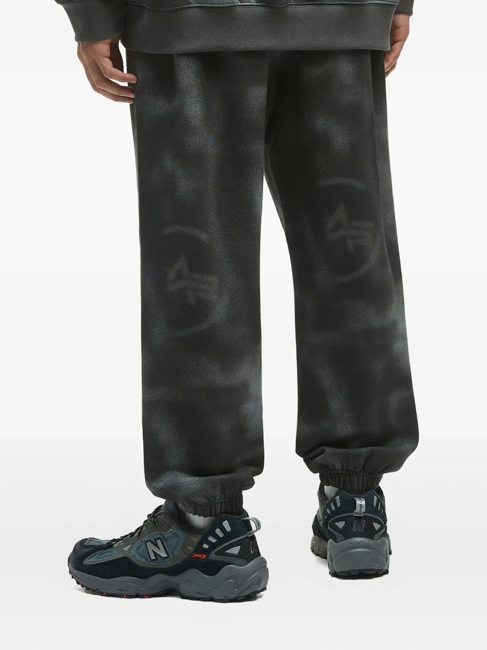 Alpha Industries Trainingsbroek met tie-dye print en logo Grijs