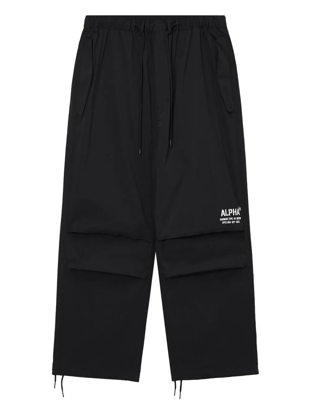 Alpha Industries layered drawstring trousers | Black | Image 1