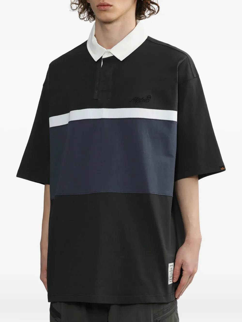 Alpha Industries Striped Polo Shirt In Multi