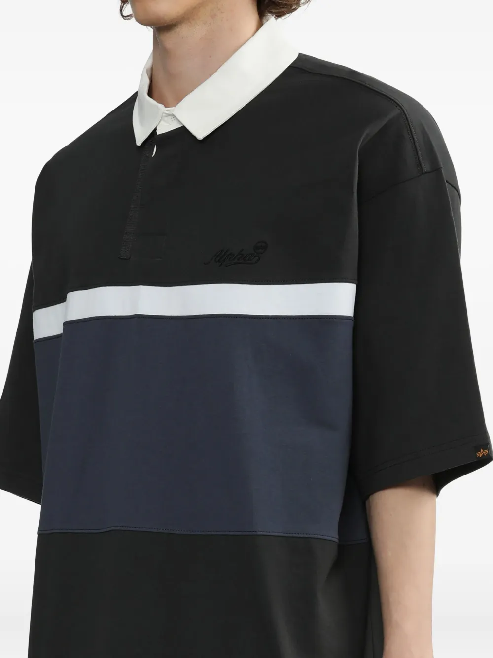 Alpha Industries Striped Polo Shirt In Multi