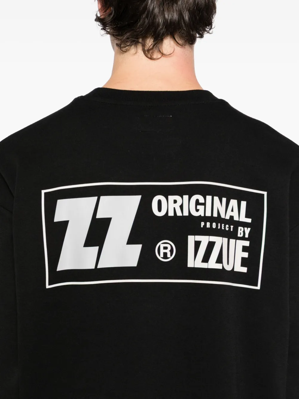 izzue Sweater met logoprint Zwart