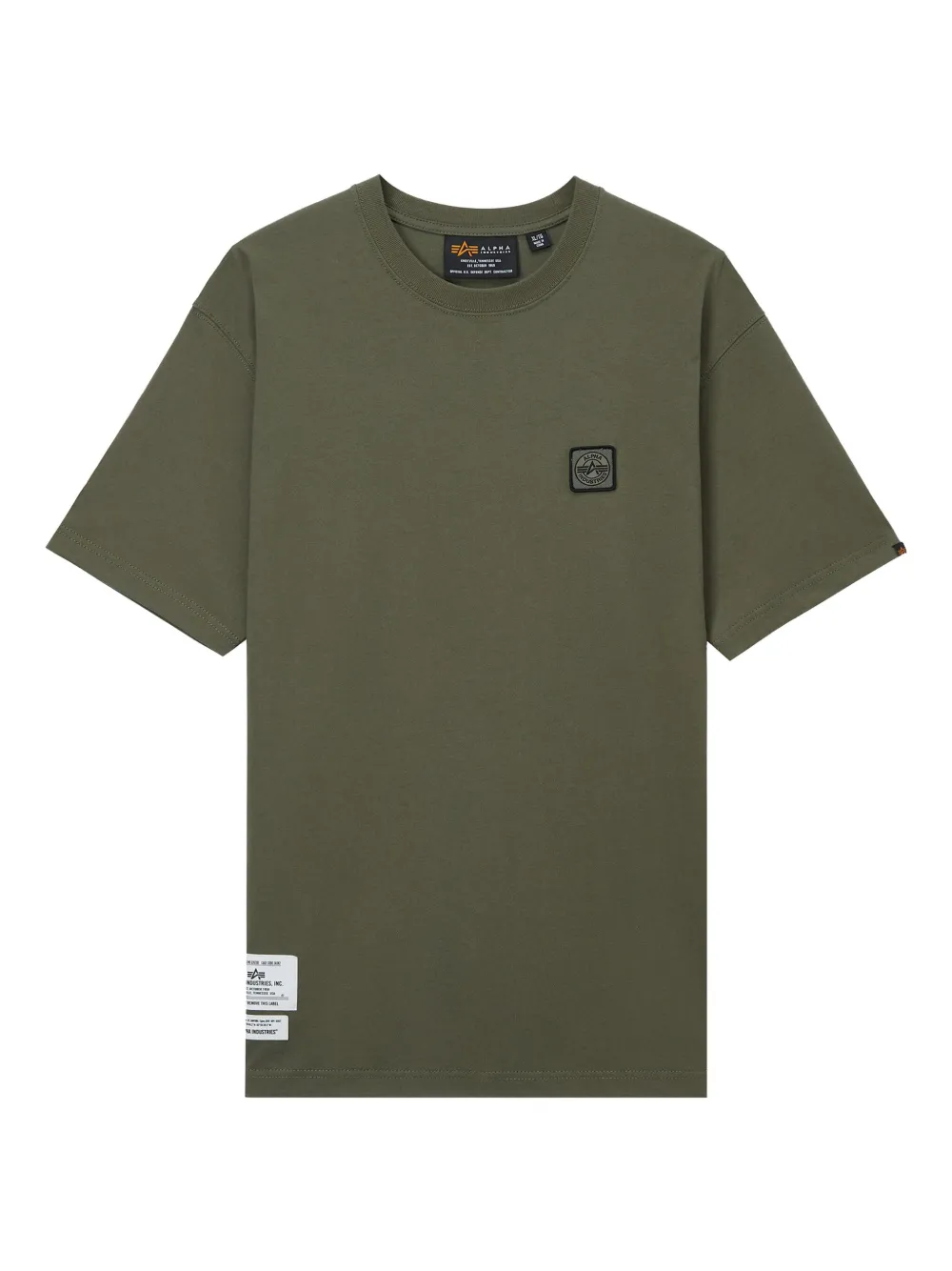 Alpha Industries logo-patch cotton T-shirt | Green | Image 1