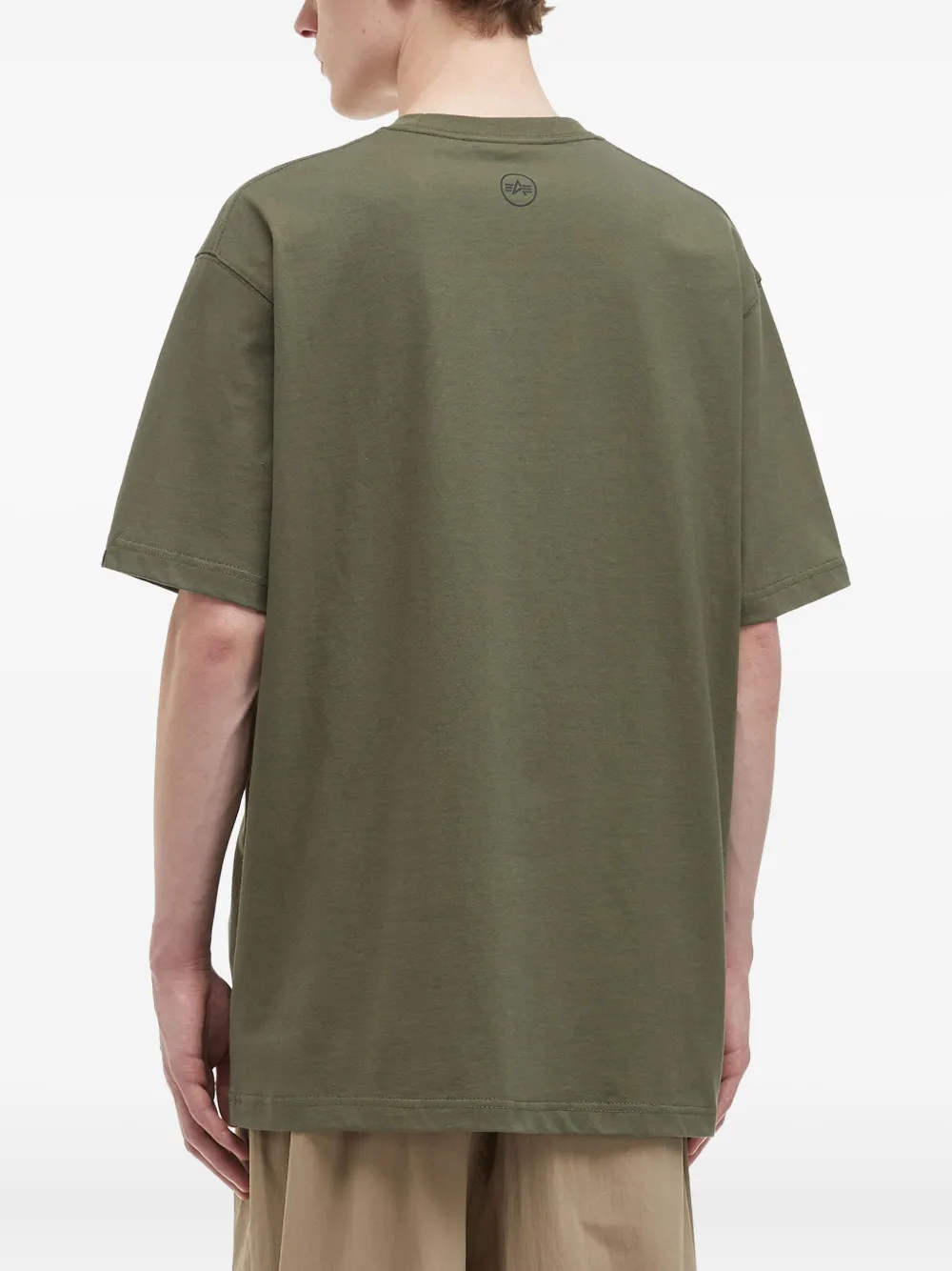 Alpha Industries Logo-patch Cotton T-shirt In Green