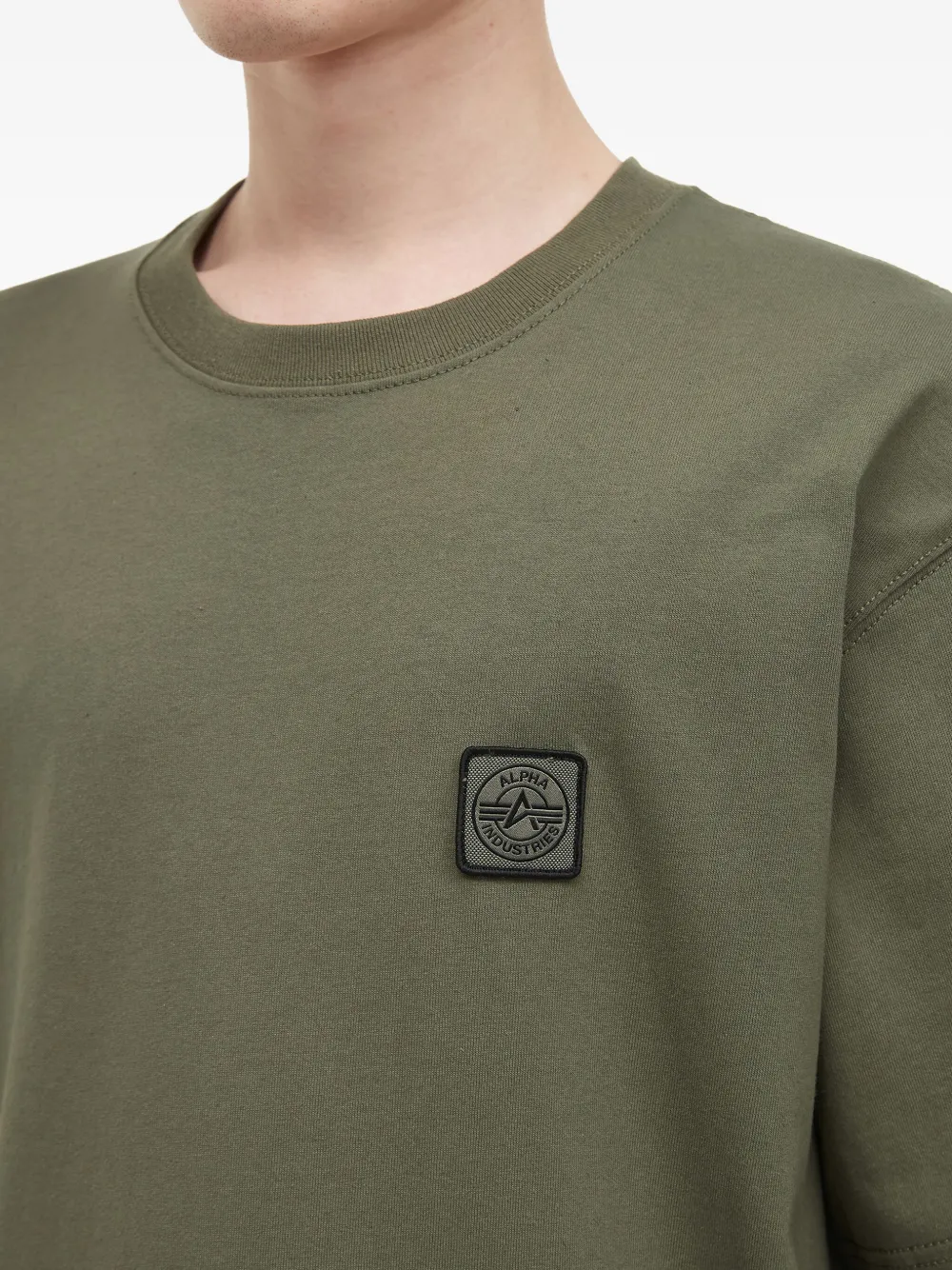 Alpha Industries Logo-patch Cotton T-shirt In Green