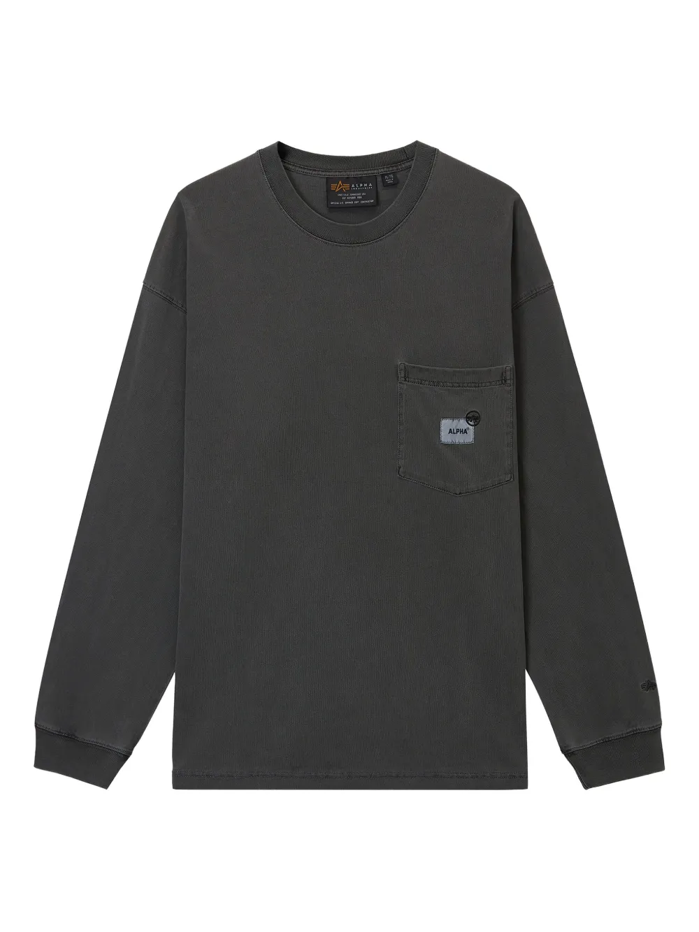 Alpha Industries pocket-detail long-sleeve T-shirt | Grey | Image 1