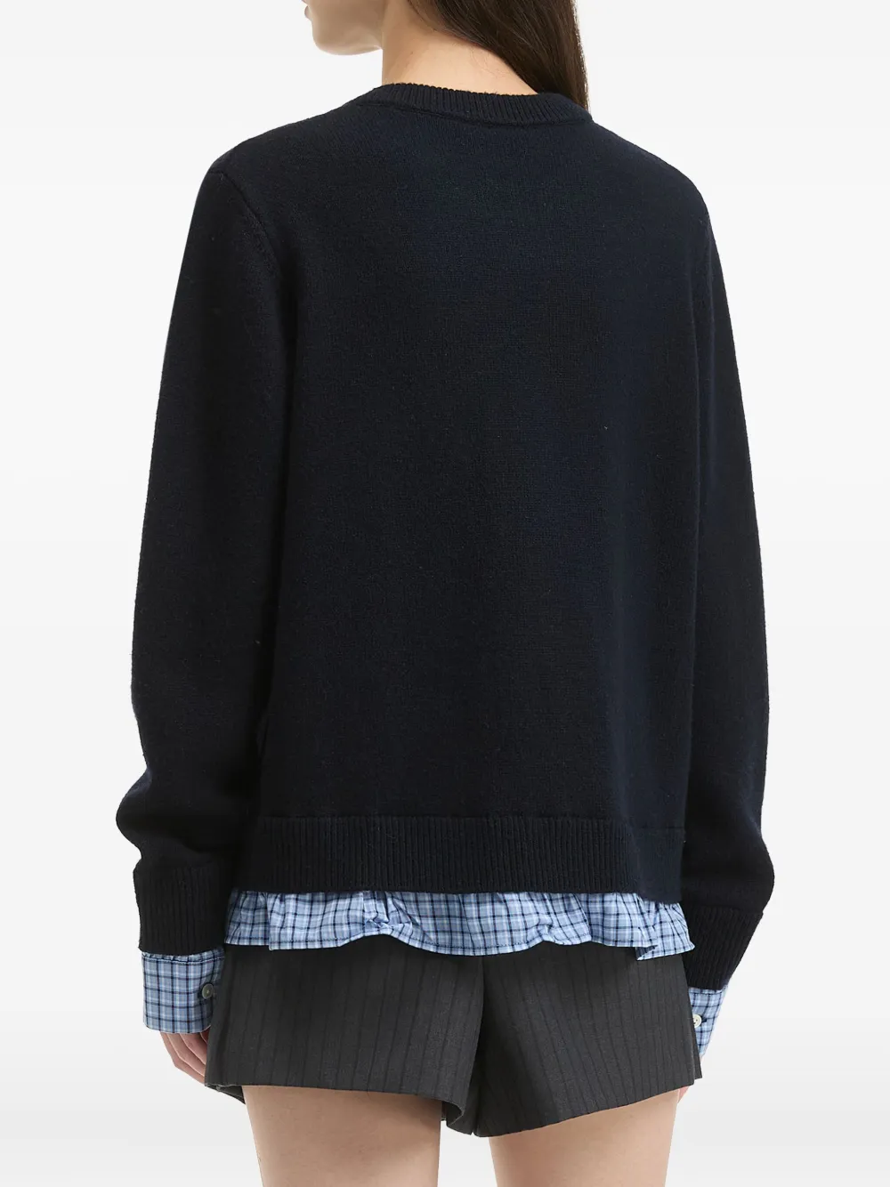 b+ab Vest met ronde hals en knoopsluiting Blauw