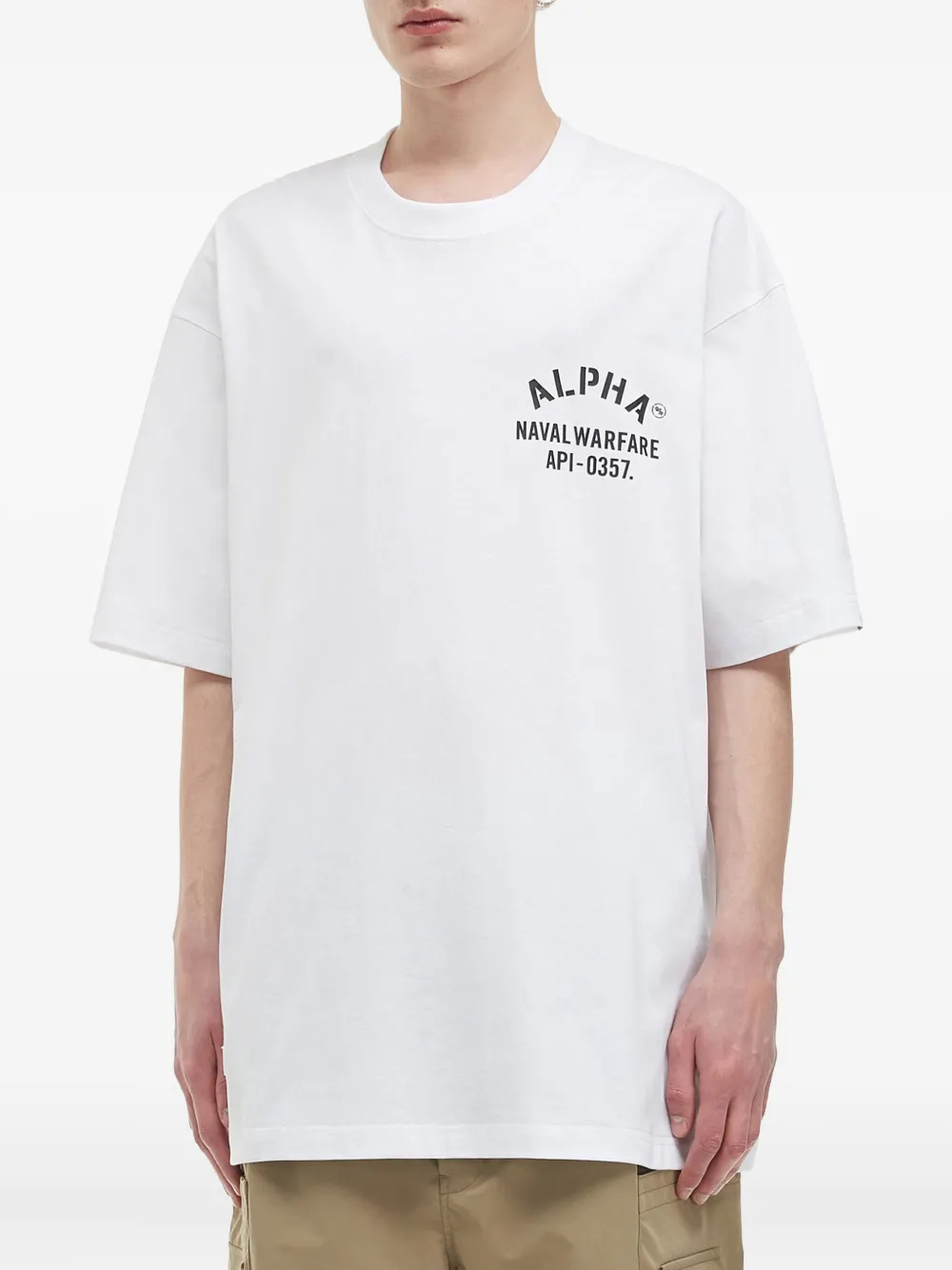Alpha Industries Graphic Print T-shirt In White