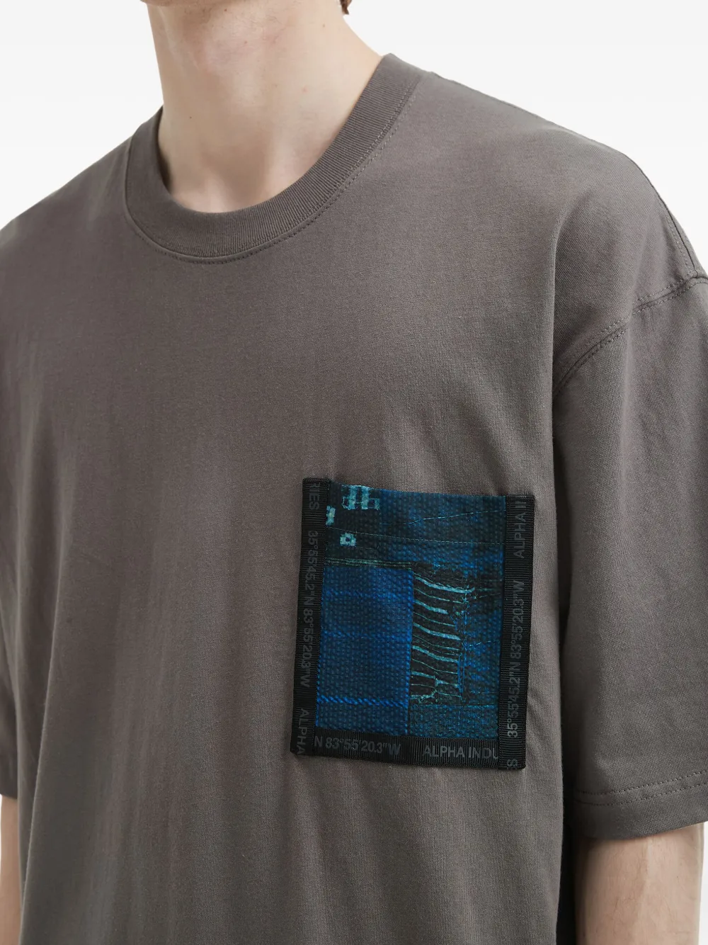 Alpha Industries Pocket-detail Cotton T-shirt In Brown