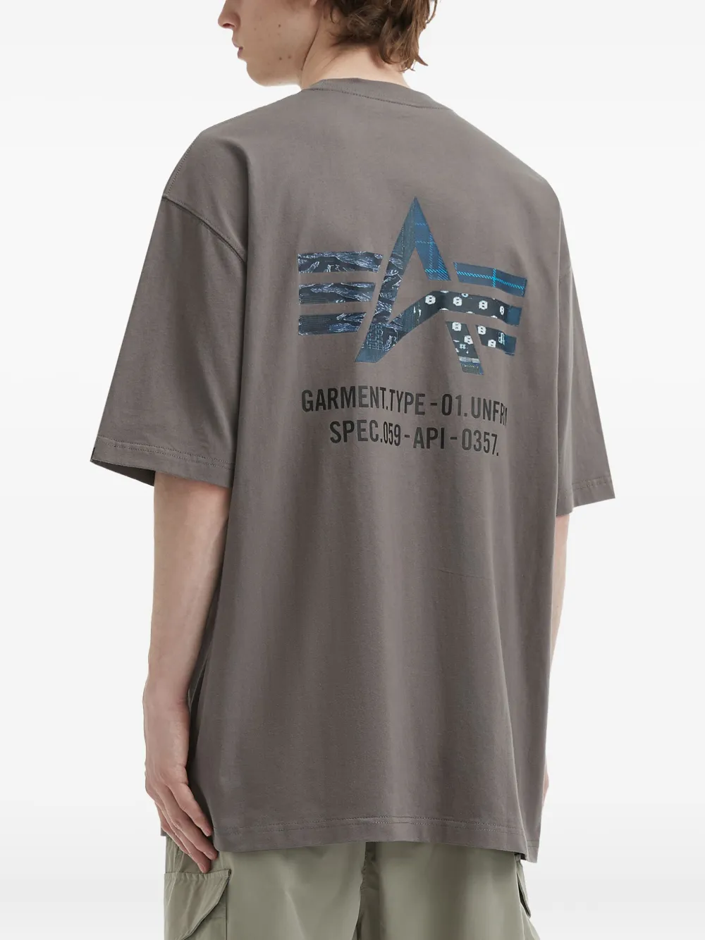 Alpha Industries Pocket-detail Cotton T-shirt In Brown