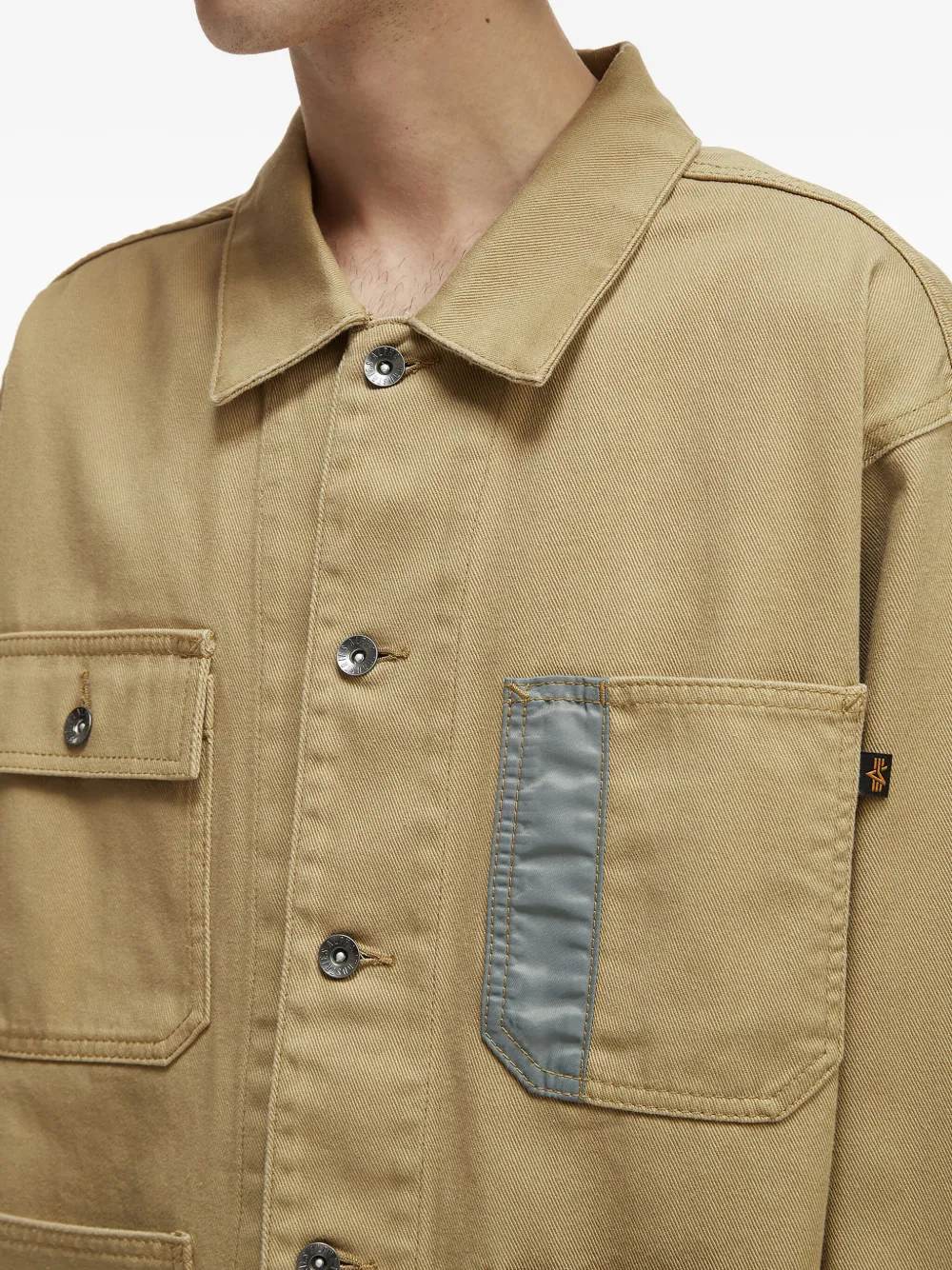 Alpha Industries Patch-pocket Cotton Jacket In Green