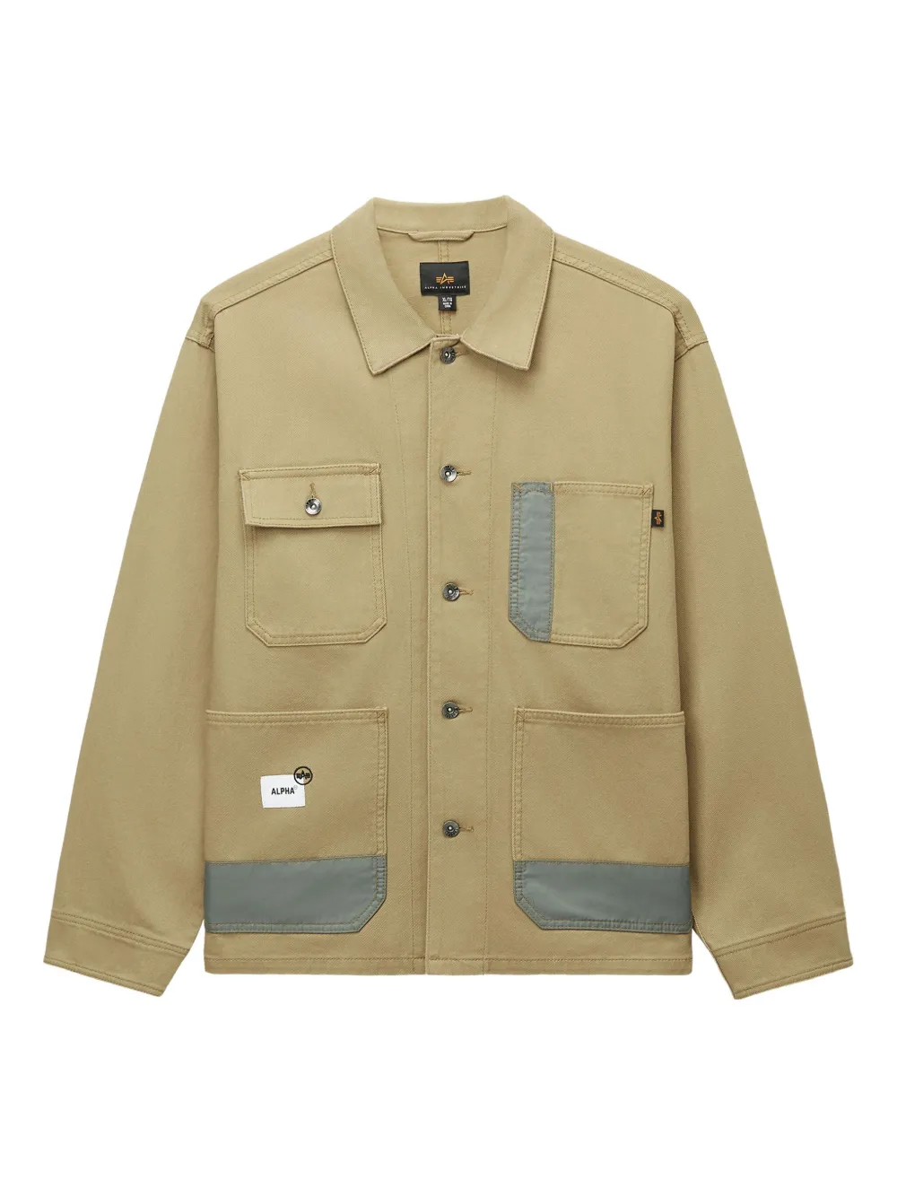 Alpha Industries patch-pocket cotton jacket | Neutrals | Image 1