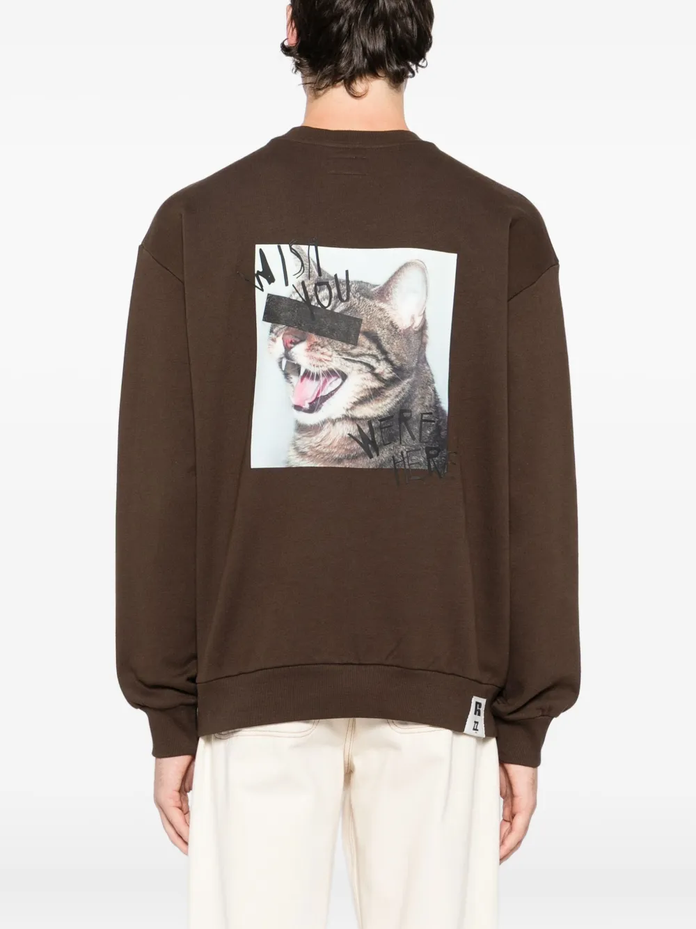 izzue Sweater met geborduurd logo Bruin