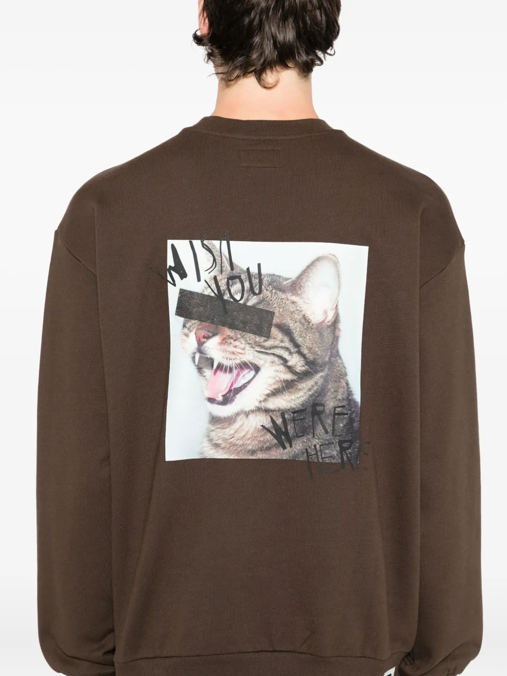 izzue Sweater met geborduurd logo Bruin