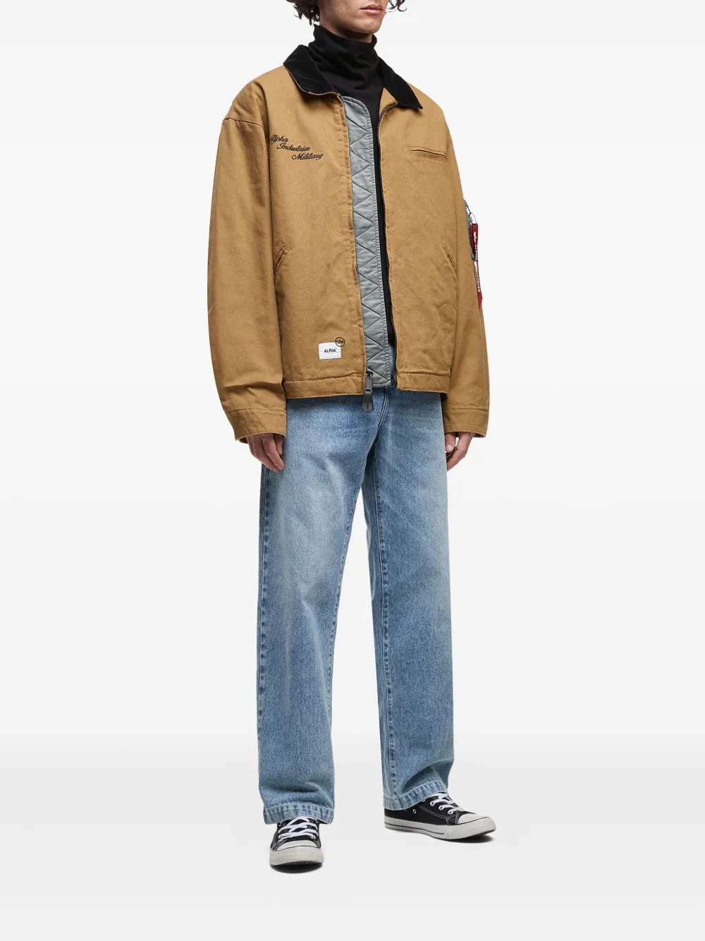 Alpha Industries embroidered sleeve pocket jacket | Shirt Jackets | Image 2