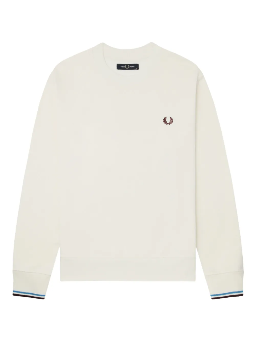 Fred Perry Embroidered Sweatshirt In Neutral