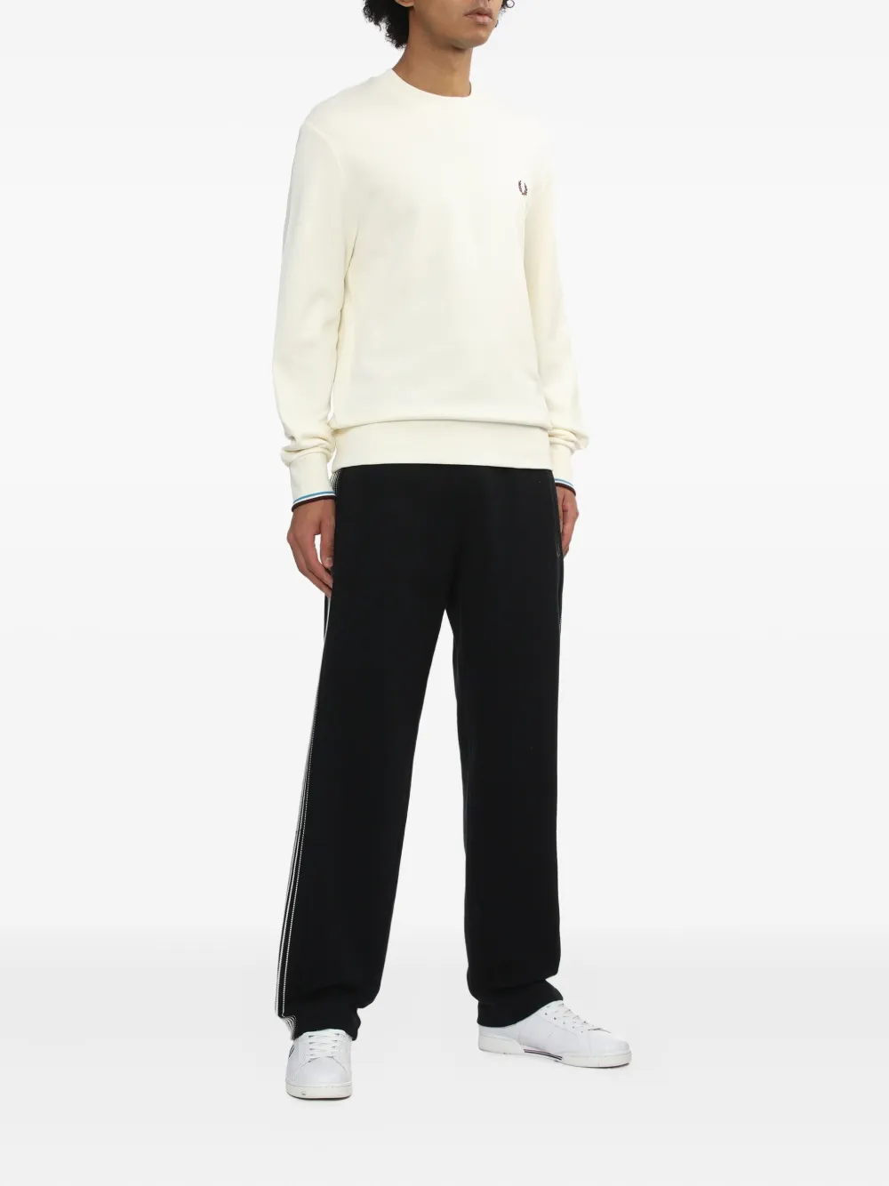 Fred Perry Sweater met borduurwerk - Beige