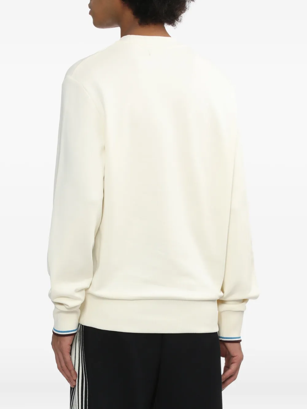 Fred Perry Embroidered Sweatshirt In Neutral