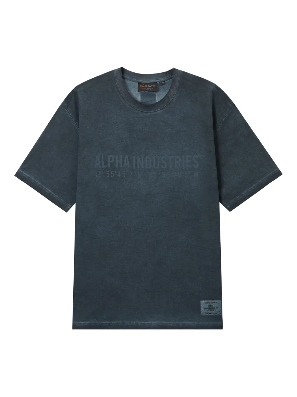 Alpha Industries logo-print crew-neck T-shirt | Blue | Image 1