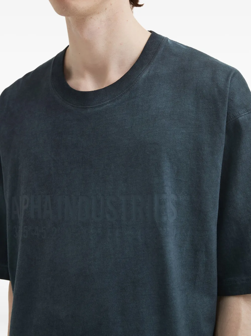 Alpha Industries T-shirt met logoprint met ronde hals Blauw