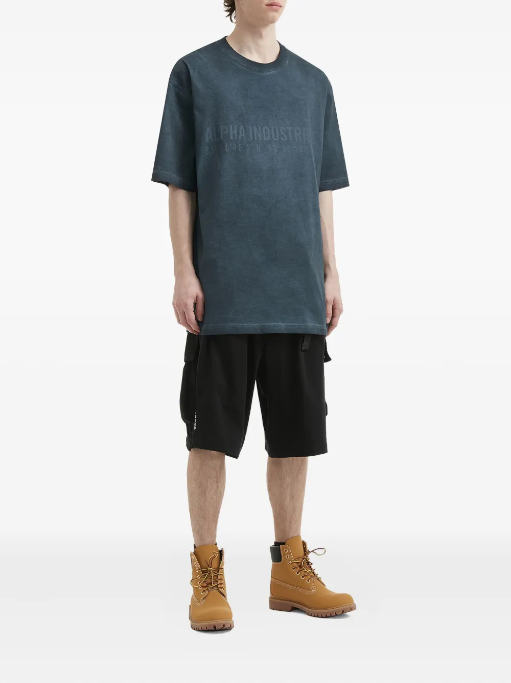 Alpha Industries T-shirt met logoprint met ronde hals - Blauw
