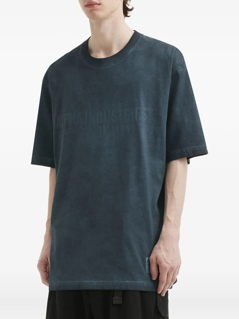 Alpha Industries T-shirt met logoprint met ronde hals Blauw