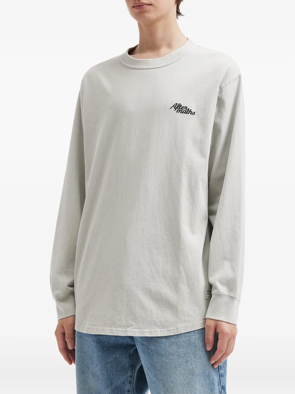aftermaths logo-embroidered long-sleeve T-shirt | T-Shirts | Image 2