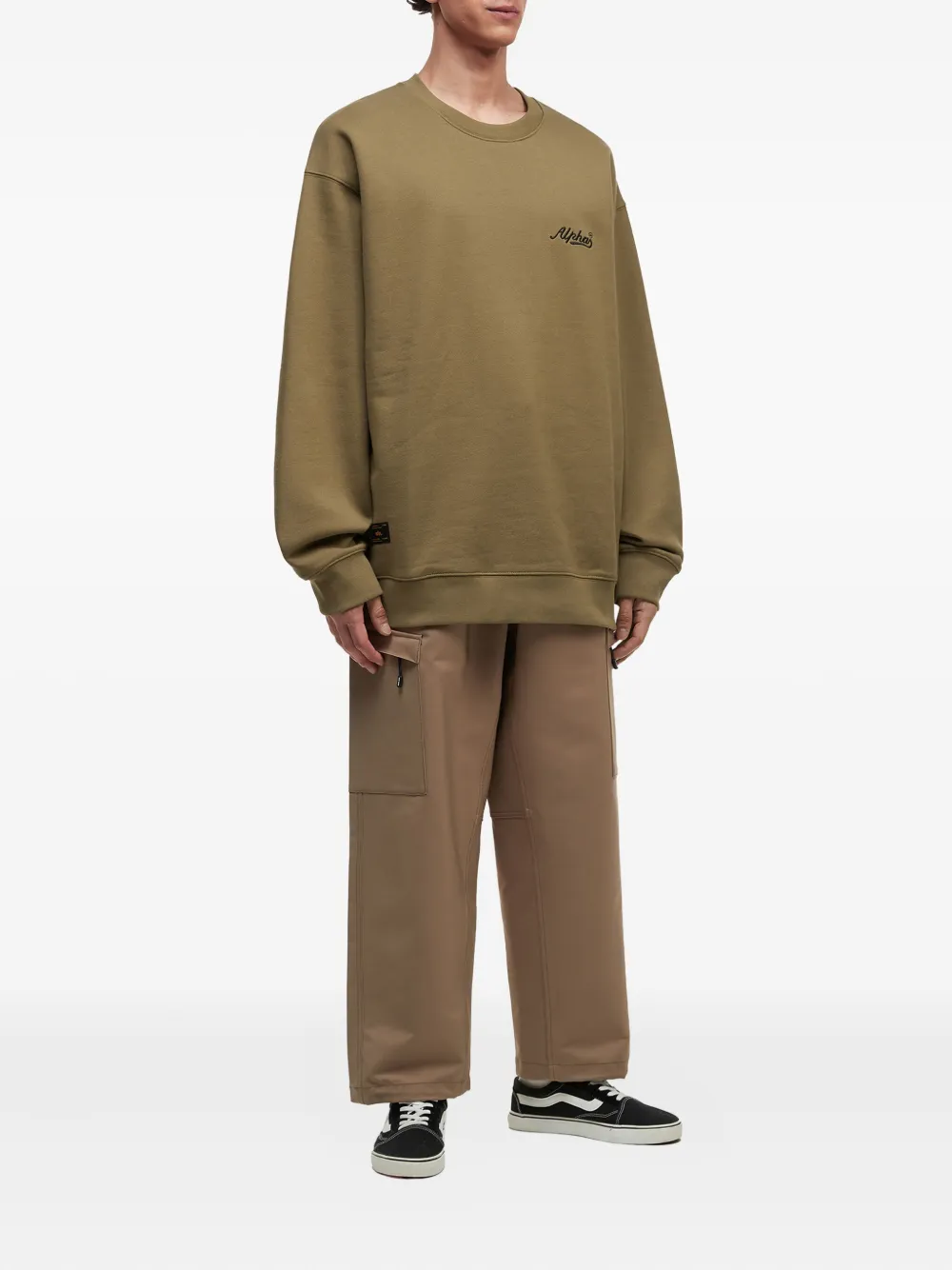 Alpha Industries embroidered-logo crew-neck sweatshirt | Sweatshirts | Image 2