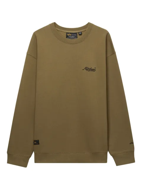 Alpha Industries embroidered-logo crew-neck sweatshirt