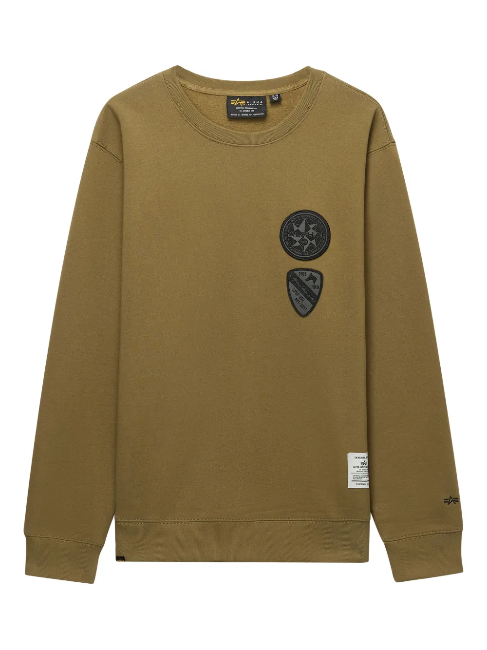 Alpha Industries patch-pocket crew-neck sweatshirt | Neutrals | Image 1